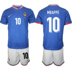 France 2024-25 #10 MBAPPE Home Soccer Jersey