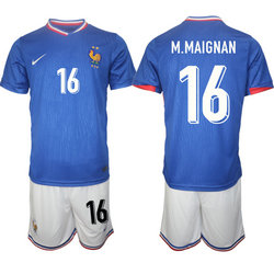 France 2024-25 #16 M.MAIGNAN Home Soccer Jersey
