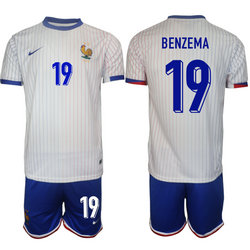 France 2024-25 #19 BENZEMA Away Soccer Jersey