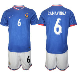 France 2024-25 #6 CAMAVINGA Home Soccer Jersey