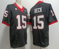 Georgia Bulldogs #15 Carson Beck Black 2023 F.U.S.E Stitched NCAA Jersey