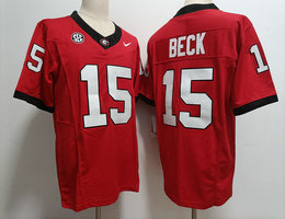 Georgia Bulldogs #15 Carson Beck Red 2023 F.U.S.E Stitched NCAA Jersey