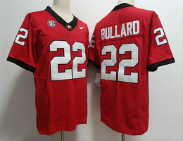Georgia Bulldogs #22 Javon Bullard Red 2023 F.U.S.E Stitched NCAA Jersey
