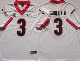 Georgia Bulldogs #3 Todd Gurley II White Vapor Untouchable Authentic Stitched NCAA Jersey