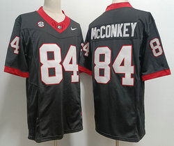 Georgia Bulldogs #84 Ladd McConkey Black 2023 F.U.S.E Authentic Stitched NCAA Jersey