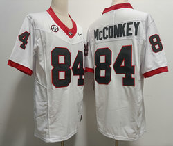Georgia Bulldogs #84 Ladd McConkey White 2023 F.U.S.E Authentic Stitched NCAA Jersey