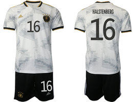 Germany #16 HALSTENBERG Home 2022 World Cup National Soccer Jersey
