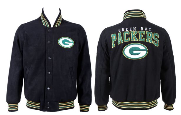 Green Bay Packers Football Stitched NFL Wool Jacket