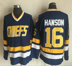 Hanson Brothers #16 Jack Hanson Blue Movie Stitched NHL Jersey