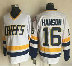 Hanson Brothers #16 Jack Hanson White Movie Stitched NHL Jersey