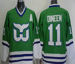 Hartford Whalers #11 Kevin Dineen Throwback Green Authentic Stitched NHL jersey