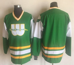 Hartford Whalers Blank Green Throwback Authentic Stitched NHL jersey