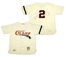 Houston Colt 45s #2 Nellie Fox Authentic 1964 Cream by Mitchell and Ness Jersey