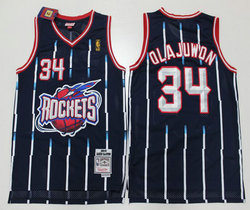 Houston Rockets #34 Hakeem Olajuwon Black 1993-94 Hardwood Classics Authentic Stitched NBA jersey