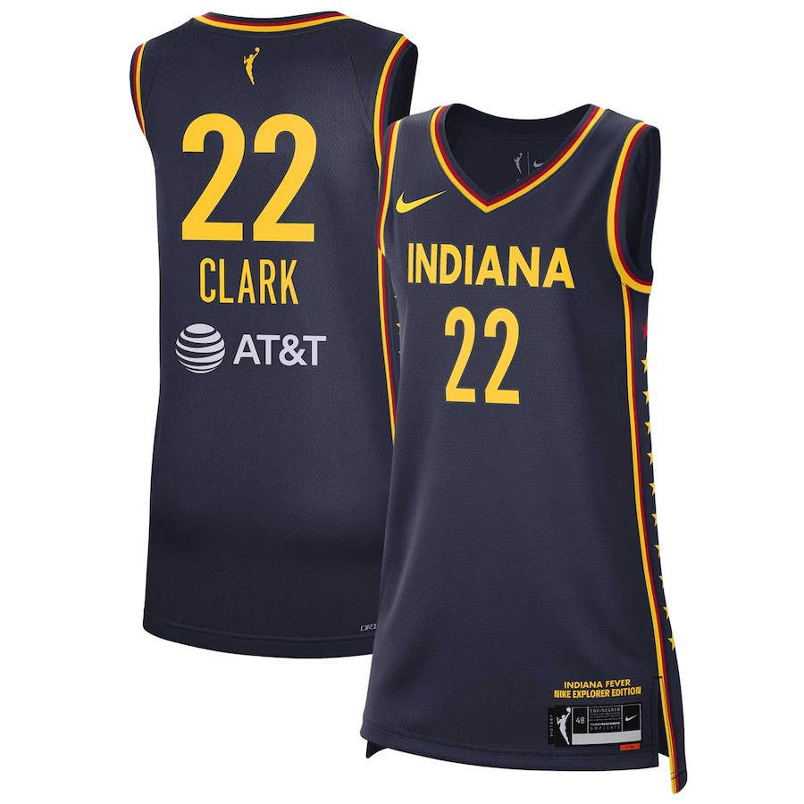 Indiana Fever #22 Caitlin Clark #22 Navy Blue Stitched Basketball WNBA Jersey