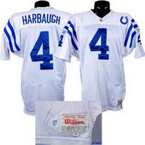 Indianapolis Colts #4 Jim Harbaugh white jersey