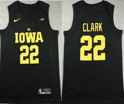 Iowa Hawkeyes #22 Caitlin Clark Full Black Authentic stitched Basketball jersey