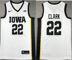 Iowa Hawkeyes #22 Caitlin Clark White Authentic stitched Basketball jersey
