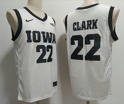 Iowa Hawkeyes #22 Caitlin Clark White Authentic stitched Basketball jersey
