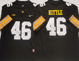 Iowa Hawkeyes #46 George Kittle Black Authentic Stitched NCAA Jersey