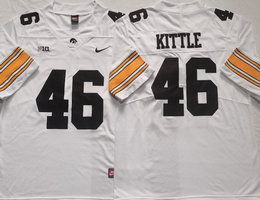 Iowa Hawkeyes #46 George Kittle White Authentic Stitched NCAA Jersey