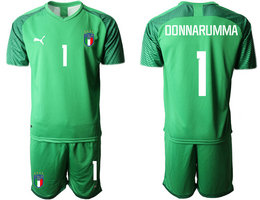 Italy #1 DDNNARUMMA Green 2022 World Cup National Soccer Jersey