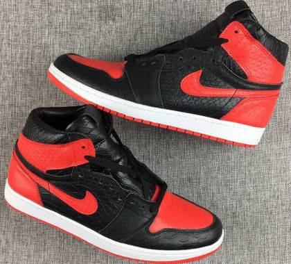 Jordan 1(I) Air Throwback Black Red Basketball shoes size 40-45