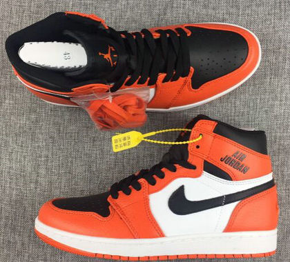 Jordan 1(I) Air White Orange Basketball shoes size 40-47.5