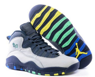 Jordan 10(X) Authentic basketball shoes White Blue 41~47 160728