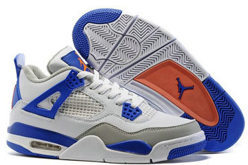 Jordan 4(IV) Air White Grey Blue Basketball shoes size 41-47