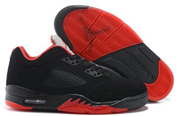 Jordan 5(V) Air Low Black Red Basketball shoes size 41-47