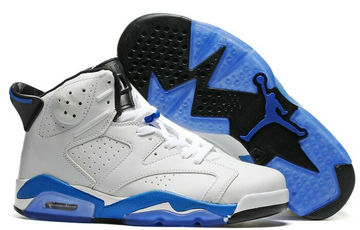 Jordan 6(VI) Air White Blue Black Basketball shoes size 41-47
