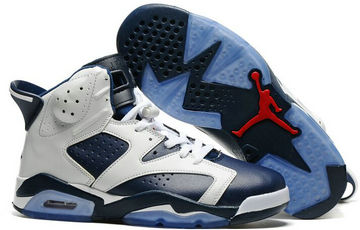 Jordan 6(VI) Air White Navy Basketball shoes size 41-47