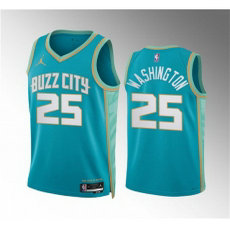 Jordon Charlotte Hornets #25 P J Washington Teal 2024 City Stitched NBA Jersey