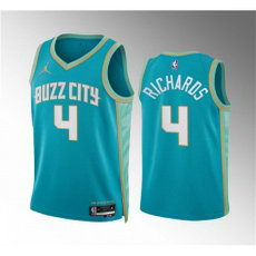 Jordon Charlotte Hornets #4 Nick Richards Teal 2024 City Stitched NBA Jersey