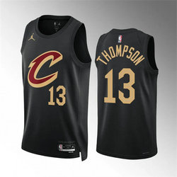 Jordon Cleveland Cavaliers #13 Tristan Thompson Black Authentic Stitched NBA Jersey