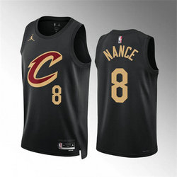 Jordon Cleveland Cavaliers #8 Pete Nance Black Authentic Stitched NBA Jersey