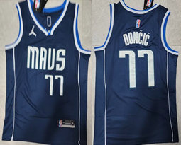 Jordon Dallas Mavericks #77 Luka Doncic Blue 2022-23 Authentic Stitched NBA Jersey