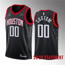 Jordon Houston Rockets Active Player Custom Black 2023 Statement Edition Stitched Basketball Jersey