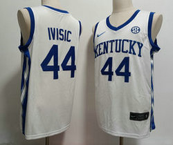Kentucky Wildcats #44 Zvonimir Ivisic White College Basketball jerseys