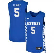 Kentucky Wildcats #5 Terrance Clarke Blue Jersey
