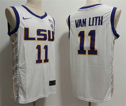 LSU Tigers #11 Hailey Van Lith White Stitched Jersey