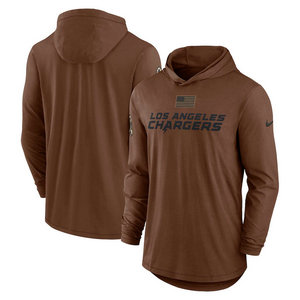 Los Angeles Chargers 2023 brown Salute To Service Pullove Hoodie