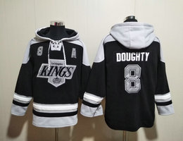 Los Angeles Kings #8 Drew Doughty Black All Stitched Hooded Sweatshirt