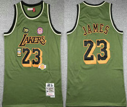 Los Angeles Lakers #23 Lebron James Green 2018-19 final Hardwood Classic Stitched NBA Jersey