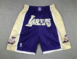 Los Angeles Lakers Kobe Bryant Hall of Fame Purple Shorts