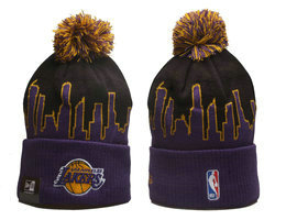 Los Angeles Lakers NBA Knit Beanie Hats YP 3