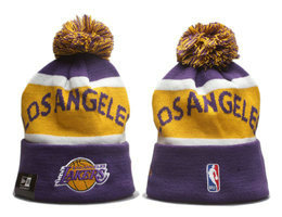 Los Angeles Lakers NBA Knit Beanie Hats YP 4