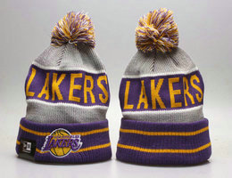 Los Angeles Lakers NBA Knit Beanie Hats YP 7