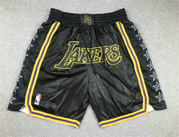 Los Angeles Lakers black Snake shorts